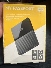 SEALED - Western Digital My Passport 4TB External Hard Drive WDBYFT0040BBK-WESN