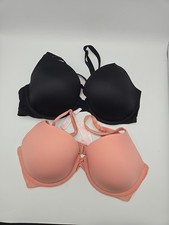 Two Victoria's Secret PINK Wear Everywhere T-shirt Lightly Lined Bra Size 34D