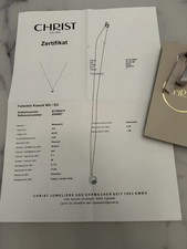 Halskette Weissgolf 375 Diamanten Topas Blau Silber Christ 