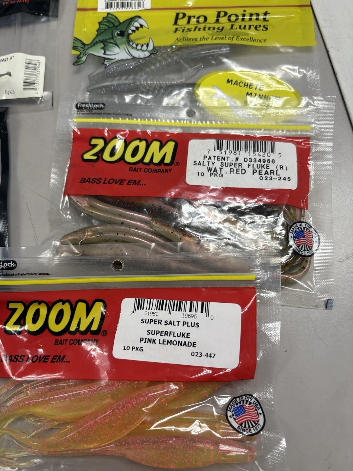 bass fishing soft plastics lot Hazedong Super Fluke Spinnerbait Chatterbait Jig - Image 2