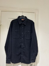 Merrell Wool Blend Tartan Lined Mens Shacket, Button Down. Black, Thick  Size L