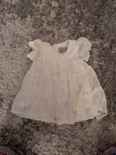Vintage Infant Girl Delicate Tiered Christening Slip Dress Dainty Lace Victorian