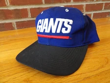 VINTAGE KMG PRO MODEL NEW ERA NFL NEW YORK GIANTS SNAPBACK HAT OSFA