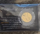 1943 Steel 24KT Gold Plated Lincoln Wheat Small Cent Coin Gold Color