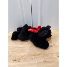 Great Smoky Mountains 11" Black Bear Plush 1991 with Red Ribbon