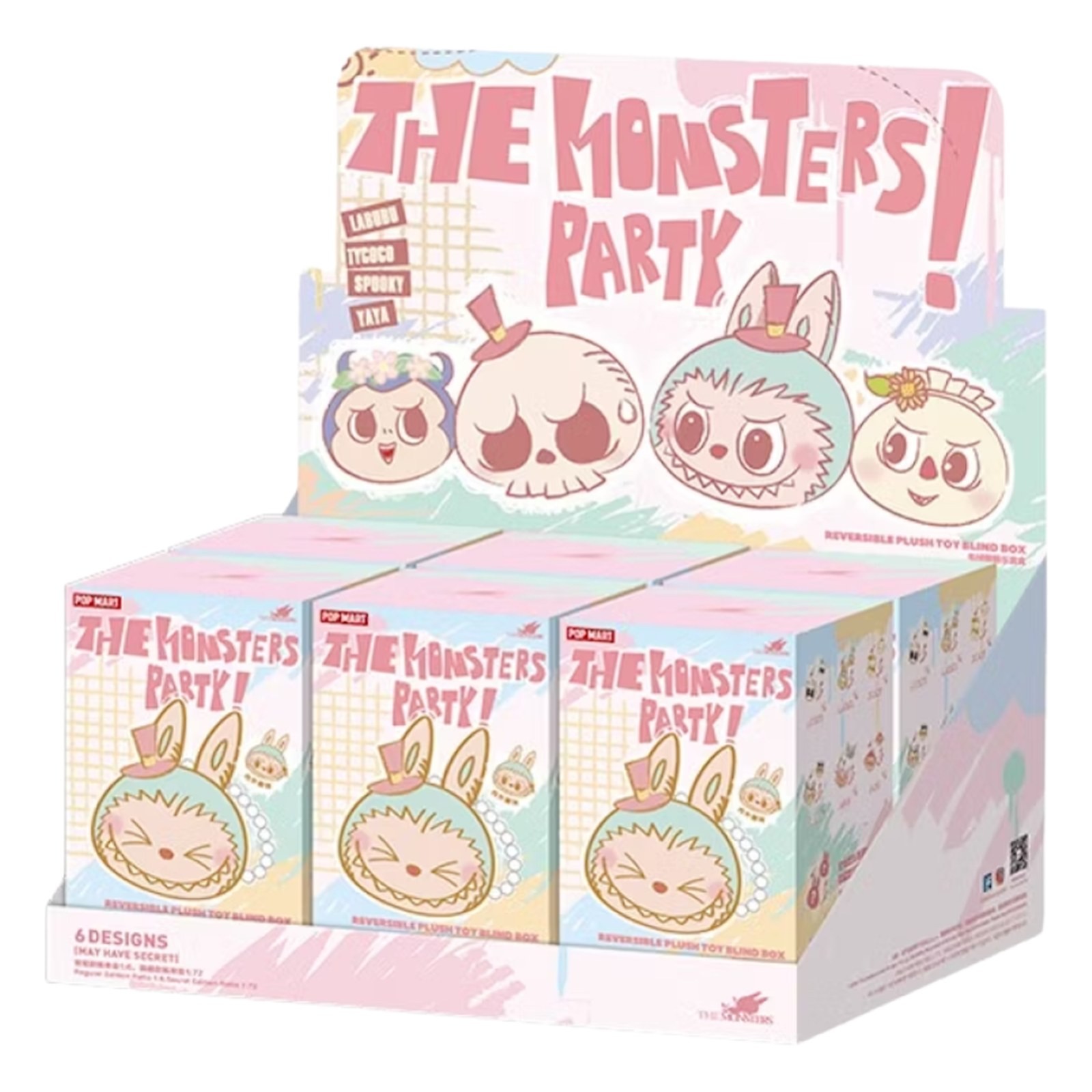 Pop Mart Labubu Party Series Reversible Plush Pouch Sealed Case (6 Blind Boxes)