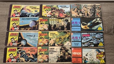 12x Mini Comics Nick Der Weltraumfahrer , Tibor Sohn Des Dschungels , Tarzan Der