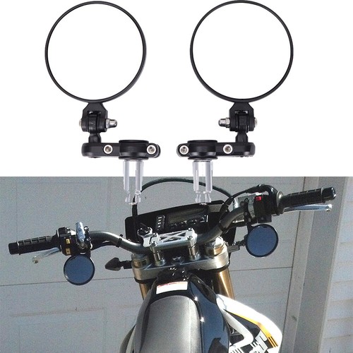 For SUZUKI DRZ400 Black Foldable Motorcycle CNC 7/8" Bar End Mirrors Rearview US - Picture 9 of 9