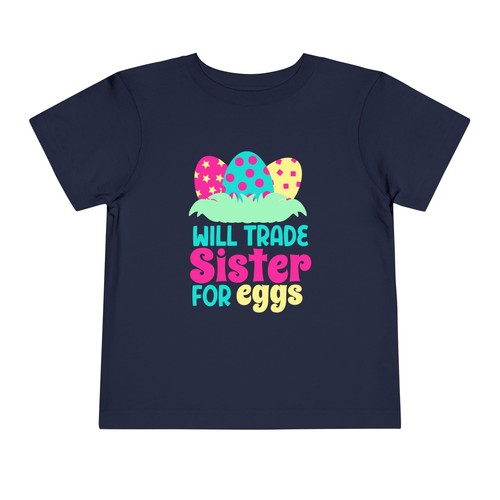 Easter Toddler Tee, Will Trade Sister for Eggs Shirt, Cute Kids T-Shirt, Spring - Picture 54 of 73