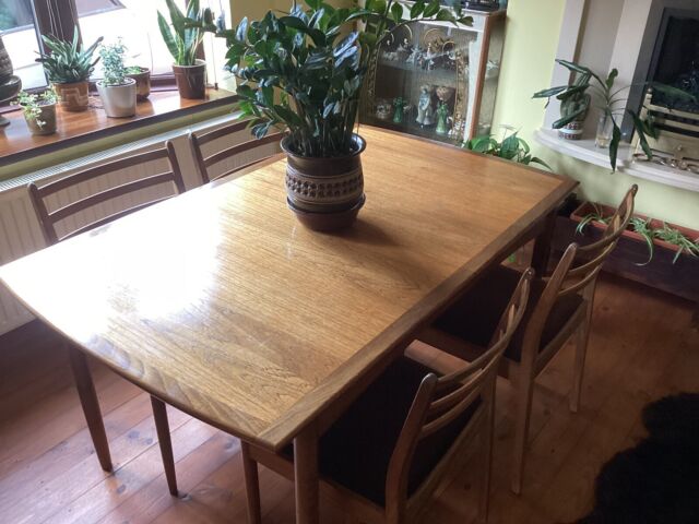 Vintage Dining Room Table And Four Chairs Original G Plan Extends Collection WS7