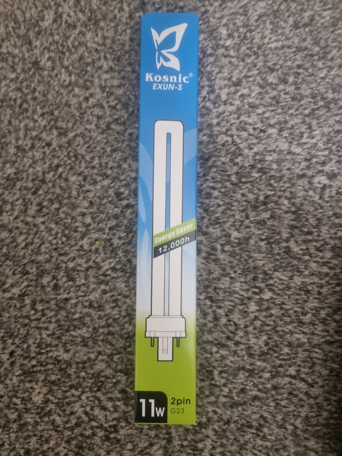 Kosnic KFT11ST1/2P-840 11w 2 pin G23 PL CFL light bulb, 4000K, cool white, 10