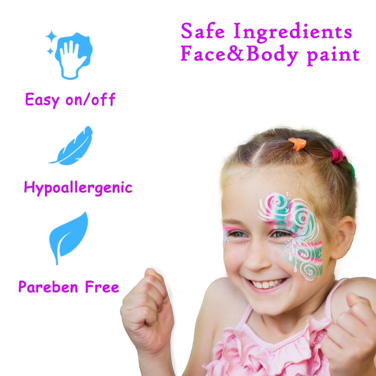 Bowitzki Professional Face Painting Kit for Kids Adults Face Body Paint