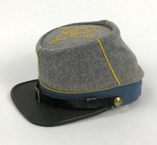Confederate Infantry Lieutenant's Kepi - Blue Band with Gold Braid - Size Small