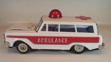 China Blechspielzeug MF 111 Ford Ambulance Kombi Blech wei&szlig; Friktion #2793