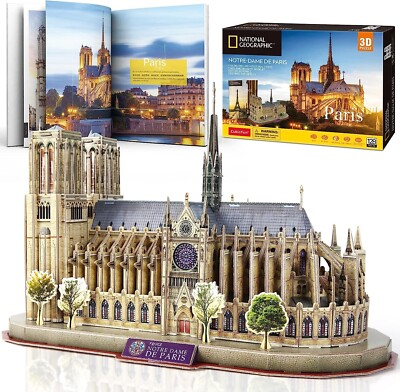 CubicFun National Geographic Puzzle 3D Notre Dame de Paris Gothic Building Model