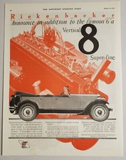 1924 Print Ad Rickenbacker Vertical 8-Superfine Cars Made in Detroit,MI