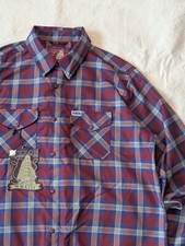 DIXXON NWT Old Port Red  Blue Snap Flannel Shirt / Size XLT / Deadstock