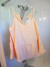 NWT women's dressy sleeveless tank top Olive & Oak Size L beach coral