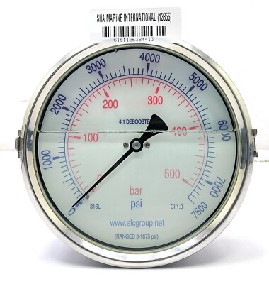 EFC Gruppe Druckbereich 0-1875 PSI 4:1 Deboosted