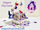 Origami Pop Cards Hummingbird Butterfly Birthday Thank You Happy Spring