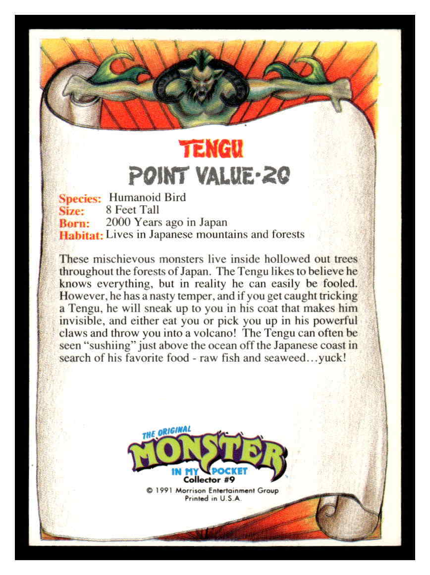 1991 Topps Monster in My Pocket (US Edition) #9 Tengu | eBay