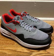 NEW Nike Air Max 1 G Golf Shoes Grey Red Black CI7576-002 Men’s Size 9.5