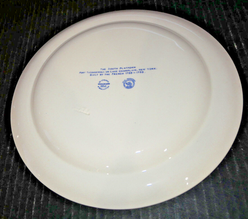 Wedgwood Fort Ticonderoga Lake Champlain NY South Platform blue transfer plate - Picture 3 of 4
