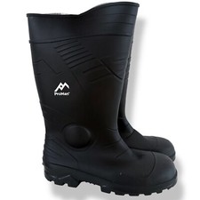 Mens Rock Fall ProMan Black Steel Toe Cap Safety Wellies Wellington Boots Size 9