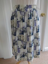 Ladies Berkertex Summer Pleated Elasticated Waist Skirt - 16 - Worn Once!