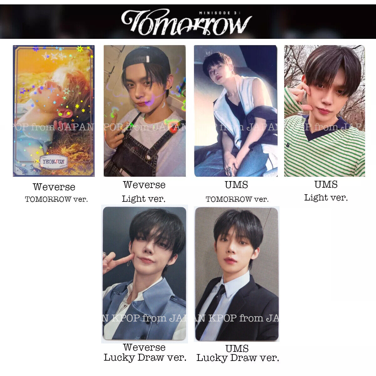 TXT minisode 3: TOMORROW Japan Limited POB Weverse UMS Lucky TXT minisode 3: TOMORROW Japan Limited POB Weverse UMS Lucky