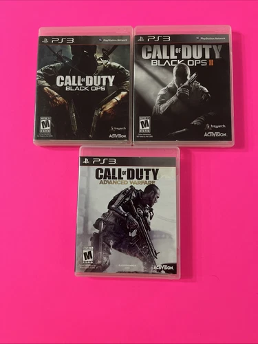 Lot of 3 Call Of Duty PS3 Video Games Black Ops 1 & 2 Advanced Warfare