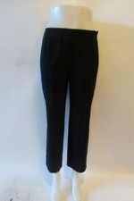WOMENS GIORGIO ARMANI BLACK/WHT MINI PINSTRIPED STRAIGHT LEG PANTS SZ 8 