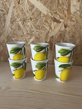BASSANO KERAMIK LIMONCELLO /TEQUILA Set 80 ML ZITRONE MOTIV AUS ITALIA
