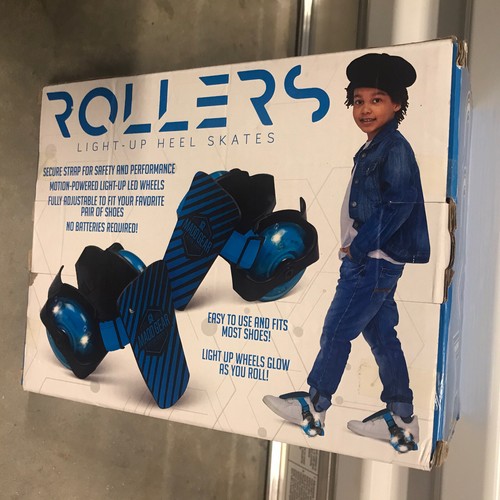 Madd Gear Boys Rollers Light Up Heel Skates Fits Most Shoes Blue Age 6