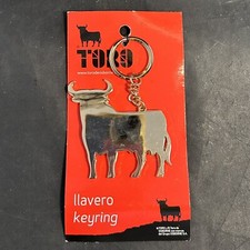 Vintage Spanischer Stier Gold Schlüsselanhänger Osborne S A Spanien Neu auf Karte