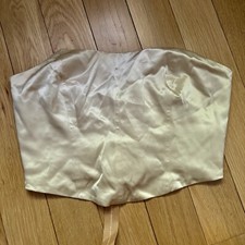 NWT Reformation Ivory Maia 100 Silk Bustier Top - Size 8