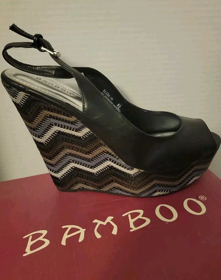 New Bamboo WOMENS ELIZA-8.5 Black Patent - Image 2 of 4