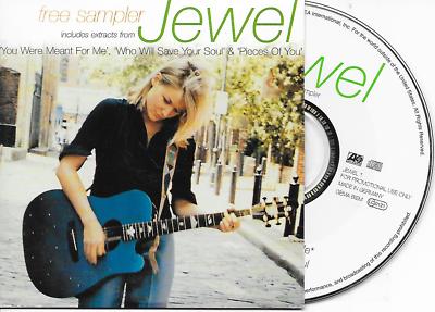 JEWEL - Free sampler CD SINGLE 3TR EU CARDSLEEVE 1997 (Atlantic) 