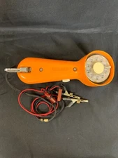Vintage GTE Automatic Electric Lineman's Tester Rotary Phone Orange