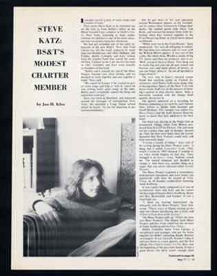 Blood Sweat & Tears Steve Katz Down Beat 1970s Cutting 