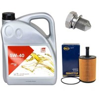 MotoröL Set 5W-40 5 Liter + ÖLfilter + Schraube FüR Seat Skoda VW Golf IV 1.9
