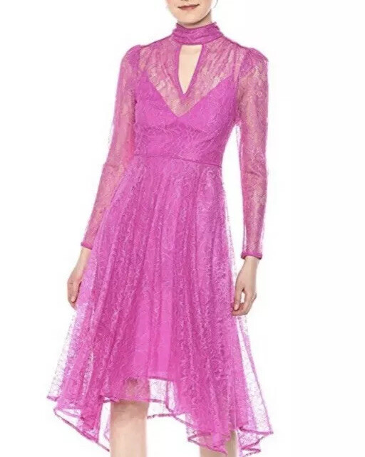 bcbgmaxazria asymmetrical lace dress Bcbgmaxazria Lace Cocktail Dress
