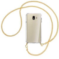 Handykette FüR Samsung Galaxy J4 2018 Goldfarbene Kette (G) HüLle Mit Kordel