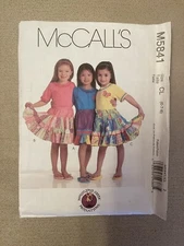 McCalls M5841 Pattern Skirt Size 6 Child 7 8 Girls New Uncut Whistlepig Creek