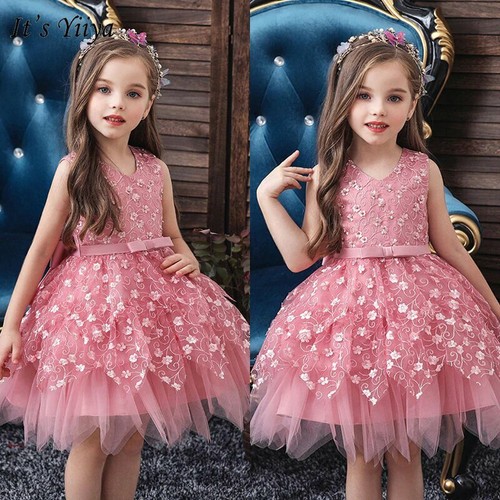 Vestido corto vestido de boda Flor Niñas Vestido Niños Fiesta Vestido  elegante de celebridades | eBay