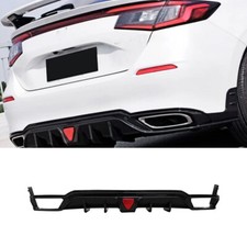 Gloss Black For 2022-2025 11th Gen Honda Civic Hatchback Rear Bumper Diffuser
