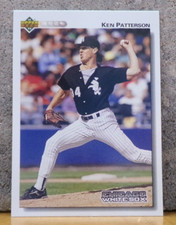 AWESOME PHOTO ON OLDER BASEBALL CARD WHITE SOX KEN PATTERSON - SMOKE & FIRE