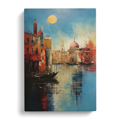 Venedig Abstrakt Leinwand Wandbild Kunstdruck Gerahmtes Bild Deko Wohnzimmer Schlafzimmer