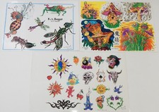 Vintage Tattoo Flash Sheets - D Peacock - Lot of 3 Sheets