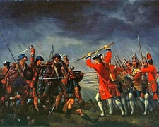 Battle Of Culloden Painting British Scottish Jacobite War 8" x 10" PRINT